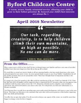 April 2018 Newsletter 