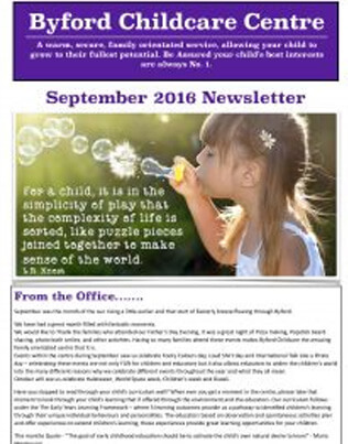 September 2016 Newsletter 